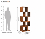 Load image into Gallery viewer, HURDECOR Atlas Solid Sheesham Wood Ladder Bookshelf – Honey Finish | 5-Tier Open Display Shelf